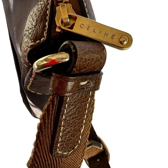 Grey Canvas and Leather Celine - Picture 7 of 8